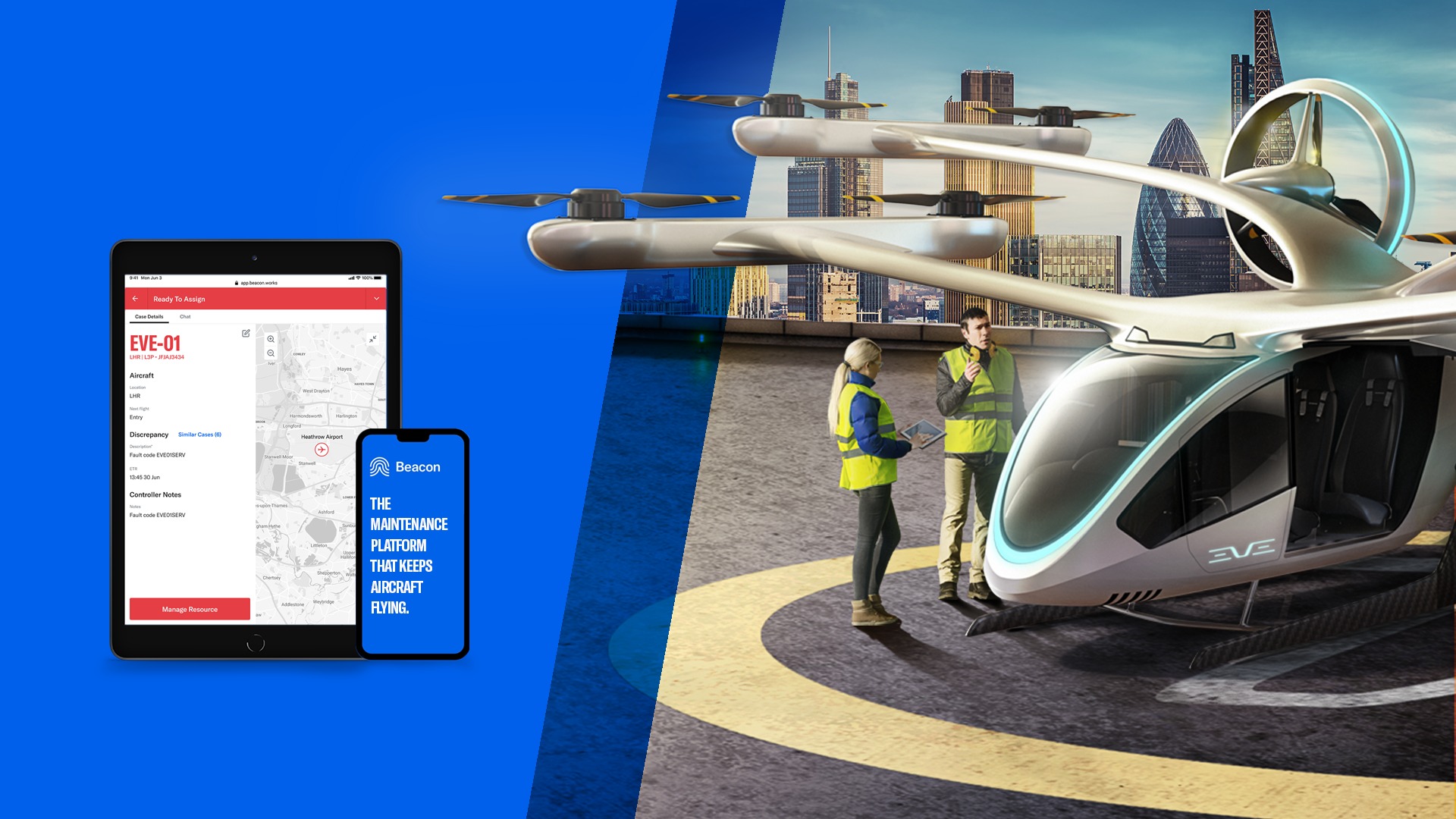 Eve Urban Air Mobility Announces Cooperation with Beacon‘s maintenance platform.